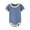 Blue, variant on KONDYS Baby Girls Bodysuits Soft Romper Outfit Comfortable Breat ble Casual Outfit For 0-24 Months Cute Variety Bodysuits For Baby