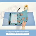 thumbnail image 3 of FORMRS 2 Pack Pencil Pouch for 3 Ring Binder with Clear Window Zipper Case, Cartoon Capybaras, 3 of 6