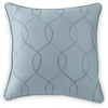 Canopy Embroidered Wave Pillow, Sky Blue