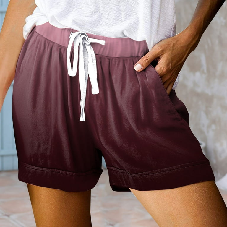 BOOM Sweat Shorts Women Teen Girls Y2K No Front Seam Biker Shorts Layered Ruffle Trim Skinny Stretchy Army Shorts for Women Khaki Walmart