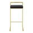 thumbnail image 6 of Fuji Contemporary Barstool in Gold with Black Velvet Cushion by LumiSource - Set of 2, 6 of 7