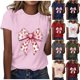 thumbnail image 1 of RKSTN Valentines Gift Valentine Shirts for Women Oversized Crewneck Valentine's Day Graphic Print Short Sleeve T Shirts Pullover Top Womens Casual Round Neck Plus Size Loose Comfy Summer Tee Shirts, 1 of 6