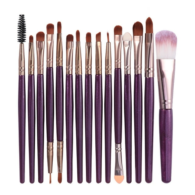 SHOWERORO 15Pcs Makeup Brush Set Professional Face Cosmetic Brushes Kit for Women Ladies Daily Use and Professional Use