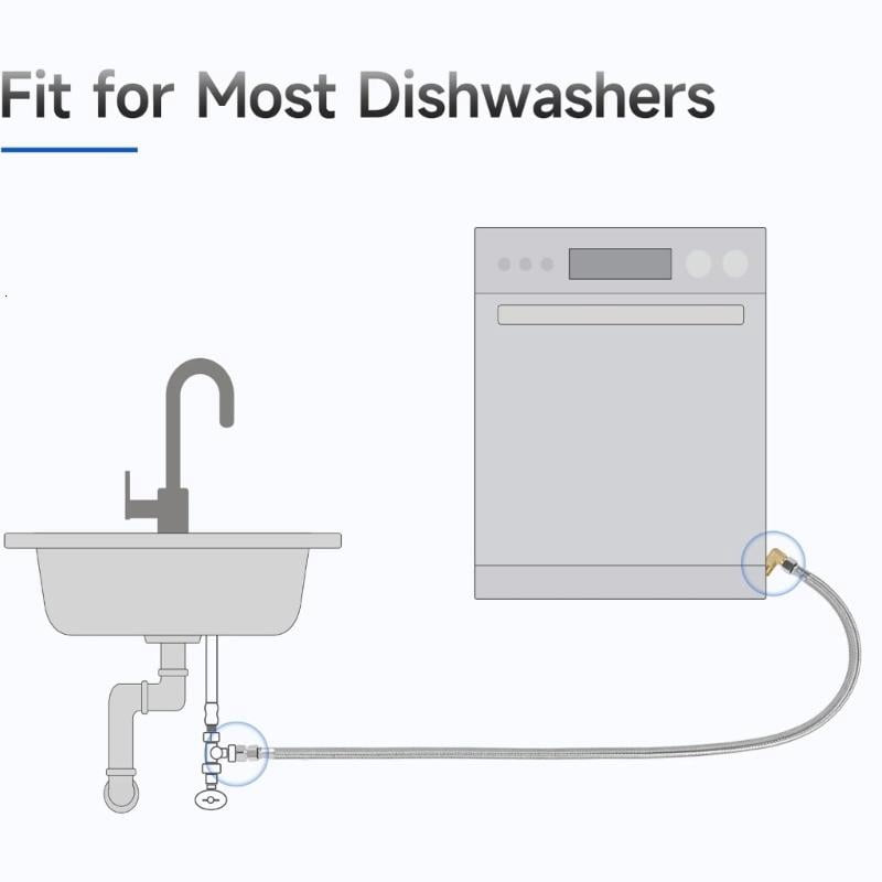 CEORPER Dishwasher Water Line With 3/8inch Compression Fittings For Easily Setup