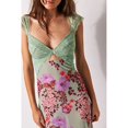 thumbnail image 3 of Femmes Floral Imprimé Dentelle Patchwork Longue Robe Y2K Voir à Travers Sling Découpe Bodycon Parti Robe Sans Manches Robe Dos Nu, 3 of 4