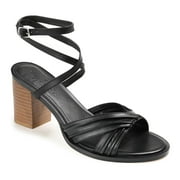 Journee Signature Women's Genuine Leather Tru Comfort Foam Freeda Heels Color: Black Size: 8