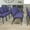 Royal Purple Fabric/Gold Vein Frame, variant on BizChair 4 Pack 18.5''W Stacking Church Chair in Black Patterned Fabric - Silver Vein Frame