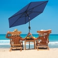 thumbnail image 2 of Gymax 7.5 ft Patio Umbrella Outdoor Heavy Duty Market Umbrella w/ Push Button Tilt Navy Blue, 2 of 10