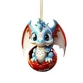 thumbnail image 2 of Hwkond Up to 60% Off Christmas Tree Ornaments Party Christmas Cute Incubate Flying Dragon Baby Christmas Unique Shape Christmas Tree Hanging Decoration, 2 of 3