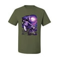 thumbnail image 2 of Wild Bobby, Fantasy Wolf Howling at The Full Moon Animal Lover Men's Graphic T-Shirt, Military Green, Small, 2 of 3