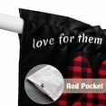 thumbnail image 4 of Buffalo Plaid Paw Swag Curtains for Kitchen/Bedroom/Living Room, Cute Cats Pets Pawprints Black Scalloped Curtains 63 Inch Long, Rod Pocket Window Swag Topper Curtains Valances 2 Panels Set 36"x63", 4 of 8
