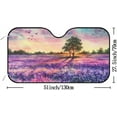 thumbnail image 2 of Car Windshield Sunshade Blocks Sun Visor Protector Watercolor Lavender Violet Foldable Sun Shield For Vehicle Car Truck SUV Van 51x27.5 inches Keep Vehicle Cool, 2 of 6