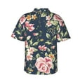 thumbnail image 3 of Fotbe Vintage Floral Hawaiian Shirt For Men Unisex Summer Beach Casual Short Sleeve Cotton Linen Button Down Shirts-Medium, 3 of 9