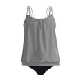 thumbnail image 6 of felwors Two Piece Tankini Swimsuits for Women Blouson Bathing Suits Modest Swimwear(Grey, XXL), 6 of 7