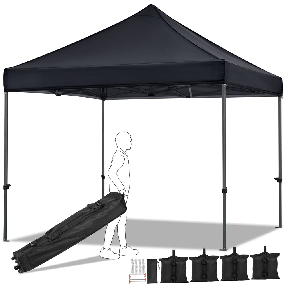 3x3m Waterproof Outdoor Sun Shade Garden Gazebo Party Tent Canopy & Steel Frame 