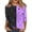 Dark Purple #112, variant on Womens Shirts Halloween Funny 3/4 Sleeve Tops Spooky Pumpkin Face Printed Pullover Horror Crew Neck T Shirts Holiday Three Quarter Length Blouses, 4XL
