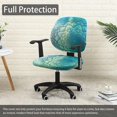 thumbnail image 4 of Office Chair Cover Stretchable Computer Desk Chair Seat Covers 2 Piece Waterproof Swivel Chair Protective Slipcover, 4 of 6