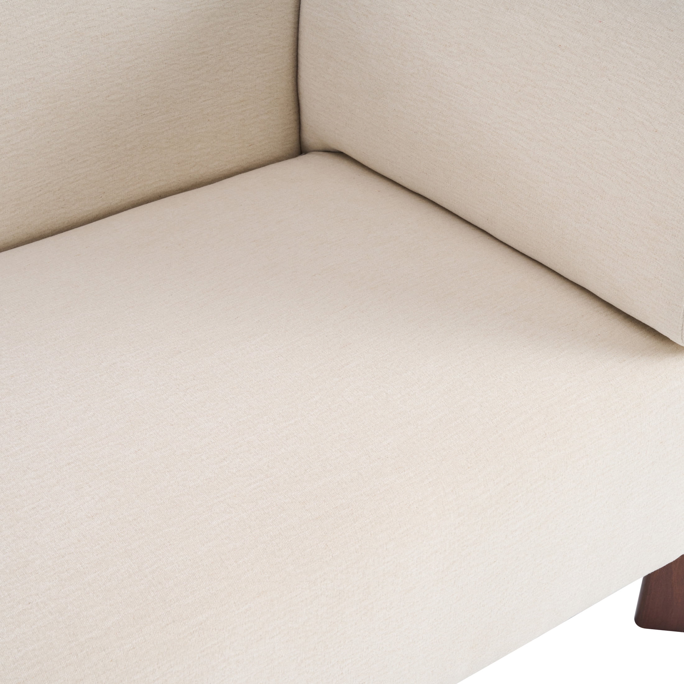 Christopher Knight Home 80" Modern Upholstered Sofa, 3 Seats Tuxedo Arms with Wood Leg, Linen
