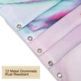 thumbnail image 6 of Teal Marble Shower Curtain, Orange Abstract Bathroom Curtain, Red Blue Watercolor Shower Curtains Set with 12 Hooks, Ombre Marble Bathroom Decor, 72"x72", 6 of 6