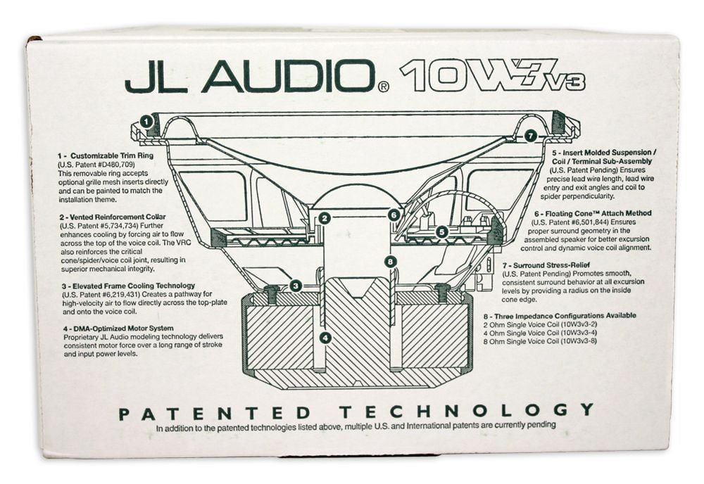 Pair Jl Audio 10w3v3 4 10 W3 1 000 Watt Rms Car Subwoofers 4 Ohm Stereo Subs Walmart Com