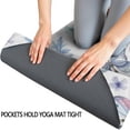thumbnail image 3 of Watercolor Butterfly Flower Leaf White Pattern Hot Yoga Mat Towel Non Slip for Hot Yoga - Quick-Drying Yoga Mat Cover with 4 Corner Pockets with Travel Bag - Hot Yoga Towel Non Slip 74"x26", 3 of 6