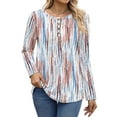 thumbnail image 3 of Fantaslook Blouses for Women Henley Long Sleeve Shirts Dressy Casual Fall Tops Work Blouses, 3 of 9