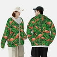 thumbnail image 4 of Daiia Flamingo UPF 50+ Sun Protection Hoodie Jacket Lightweight Long Sleeve Sun Shirt for Women Men with Pocket Hiking Outdoor-X-Large, 4 of 7