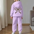thumbnail image 4 of RUTAYY Children Girls Outfit Sets Long Sleeve Personality Print Hoodie and Pants 2 Piece with Pocket Tracksuit Soft Comfortable Daily Wear Chic Holiday Sets, 4 of 7