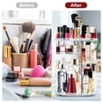 thumbnail image 5 of Organizador de maquillaje giratorio 360, organizador de cosméticos, carrusel de maquillaje ajustable, soporte giratorio, caja de almacenamiento de cosméticos de gran capacidad, organizador de brochas, 5 of 5