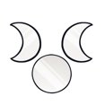 thumbnail image 3 of Juego de espejos acrílicos Moonphase de 3 piezas, decoración de pared de madera con fase lunar para sala de estar, dormitorio, negro seitruly HA001550-02, 3 of 6