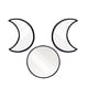 thumbnail image 3 of Juego de espejos acrílicos Moonphase de 3 piezas, decoración de pared de madera con fase lunar para sala de estar, dormitorio, negro Methold HA001550-02, 3 of 6