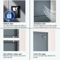 thumbnail image 4 of MECOLOR -Metal Vertical Small Locker with Padlock latch 3 Compartment file cabinet, 4 of 9