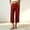 Red, variant on Hueook Capri Pants for Women Linen Pants Gaucho Pants Fashion Women Casual High Waist Linen Loose Pocket Straight Solid Long Pants Beige S
