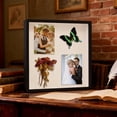 thumbnail image 3 of Photo Frame Handmade Wooden Hollow 3cm Open Square 6x8 Inch Desktop Or Wall Display DIY Storage Timeless Memorial Design, 3 of 6