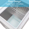 thumbnail image 5 of ROVSUN 3.5/5.0 Cubic Feet Chest Freezer, Compact Deep Freezer with Storage Basket, Adjustable Thermostat for Home Kitchen Office, White, 5 of 10