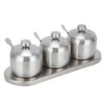 thumbnail image 2 of YLSHRF Assaisonnement Pot Ensemble 304 Acier Inoxydable Condiment Épice Sel Sucre Poivre Bottl RH, 2 of 8