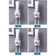 thumbnail image 4 of Dispensador de pasta de dientes automático con 2 soportes para cepillos de dientes, juego de dispensador de pasta de dientes montado en la pared sin manos para el lavabo del baño familiar., 4 of 6