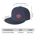 thumbnail image 2 of DouZhe Flat Brim Cap Snapback Hat, Future Robot Prints Adjustable Blue Adult Baseball Cap, 2 of 6