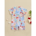 thumbnail image 6 of Elippeo Baby Girl Swimwear Summer Floral Print Short Sleeves Swimsuits 6 12 18 24 Months 3 Years for Toddler Bathing Suits Beachwear, 6 of 10