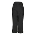thumbnail image 5 of Women's Fleece Jogger Sweatpants Comfy Stretch High Waisted Workout Yoga Track Pants Winter Fuzzy Loose Drawstring Cinch Bottoms Lounge Pajamas Trousers, 5 of 6