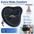 thumbnail image 3 of Gel Bike Seat Cushion Cover - Extra Soft & Breathable Exercise Bicycle Seat Pad with Wide Foam Padding for Men & Women - Fits Cruiser, Stationary & Road Bikes, 3 of 7