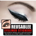 thumbnail image 4 of Adhesivos de Maquillaje para Párpados con Brillo Plateado, 5 Pares de Calcomanías Temporales, Ideal para Maquillaje Diario o Eventos Nocturnos, Color Gris., 4 of 7