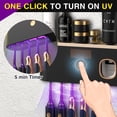 thumbnail image 3 of Toothbrush Holders Wall Mounted  Toothbrush Sanitizer  Toothbrush Holder with Automatic Toothpaste Dispensers  Electric Toothbrush Holder for Bathroom Smart Clean Toothbrush Organizer (Gr, 3 of 5