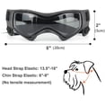 thumbnail image 4 of Lanmok Dog Goggles, Adjustable Straps, UV Protection, Rubber, Small/Medium Dogs, Black, 4 of 5