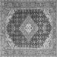 thumbnail image 1 of Ahgly Company Indoor Square Medallion Gray Traditional Area Rugs, 4' Square, 1 of 1