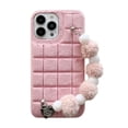 thumbnail image 1 of iPhone 11 12 13 14 Plus PRO MAX 14pro 14 Rejilla De Felpa Con Pulsera Funda Blanda, 1 of 4
