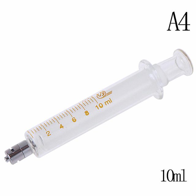 1ml To 100ml Glass Syringe Luer Lock Head Reusable Glass Injector Syringe