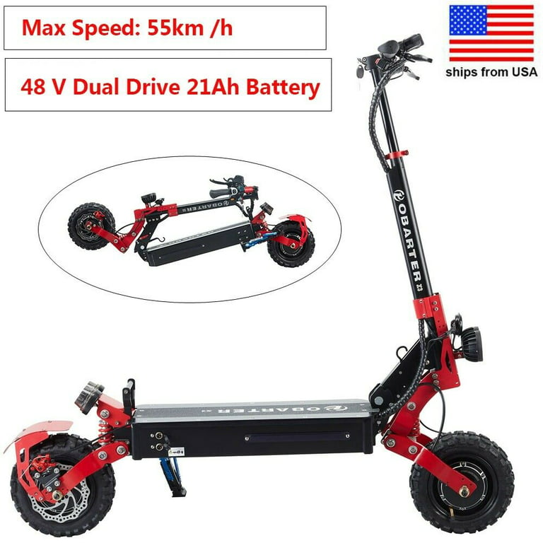Obarter X3 11 Inch Tire Foldable Electric Scooter - 2400W Brushless Motor & 48V  21Ah Battery 