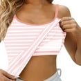 thumbnail image 2 of Alkepwun Camisoles for Women Striped Tank Tops Adjustable Camis Soft Padded Undershirt Spaghetti Strap Tank Tops for Yoga Workout Sleeping Traveling, 2 of 3