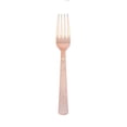 thumbnail image 3 of BalsaCircle 24 Pieces 7" Rose Gold Hammered Design Plastic Forks Disposable Event Tableware, 3 of 8